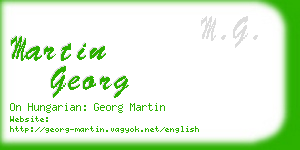 martin georg business card